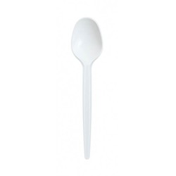  Plastic Spoon White 100Pcs