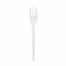 JDS Plastic Fork White 100Pcs 01-01-152 5205408001931
