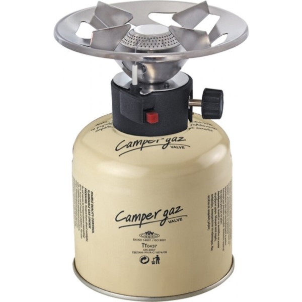 Camper Gas Stove And Bottle Of Liquid Gas With Safety Valve 500GR 1151 5203917200319