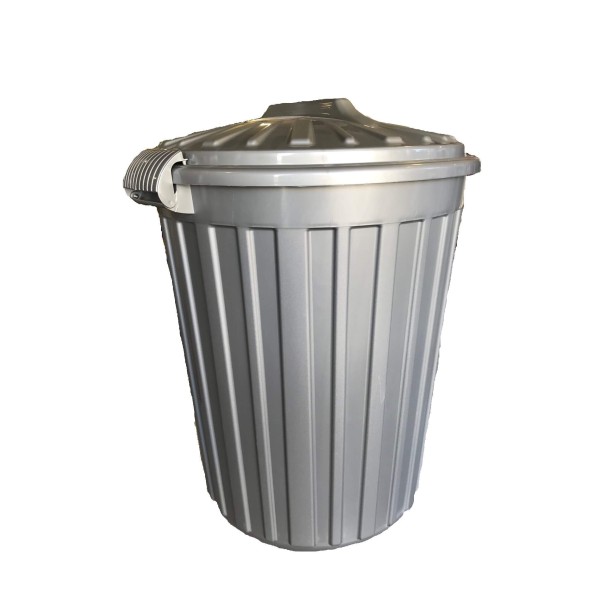 ΚΥΚΛΩΨ Plastic Rubbish Bin With Clips 40LT Grey 003301470 5202707000788