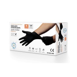 Mopatex Gloves Disposable Latex Black 100PCS X-Large 1910-XL 5213000741681