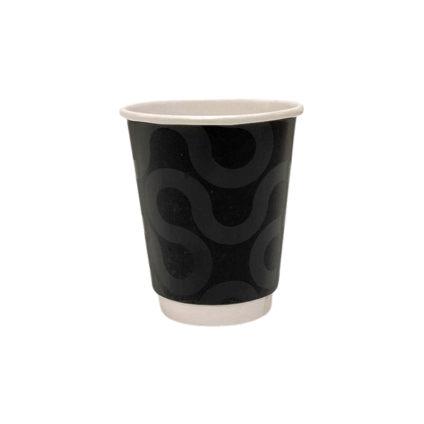 4way Paper Double Wall Cups 8OZ Premium Black 25PCS 0001223-1 0150210066