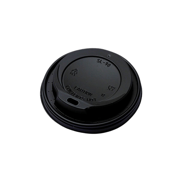 Θαλασσινός Plastic Cip Lids For 14OZ-16OZ Cups Black 100PCS ΕΜ.5751 5200103740239