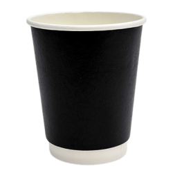 Packoflex Paper Double Wall Cups 8OZ Black 25PCS 0001041-1 0150210043