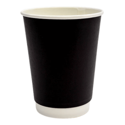 Packoflex Paper Double Wall Cups 12OZ Black 25PCS 0001040 0150210042