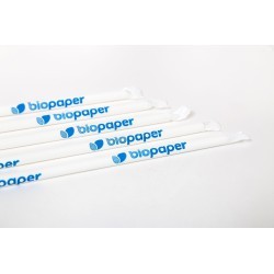 bio paper Paper Straight Straws Jumbo Wrapped Black 250Pcs 0001307 5206492013107