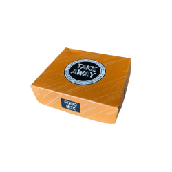 Packoflex Χάρτινο Κουτί Ψητοπωλείου Νο1 Πατάτας Food Box Πορτοκαλί 1Kg/24Τμχ 000784-1 0150780011