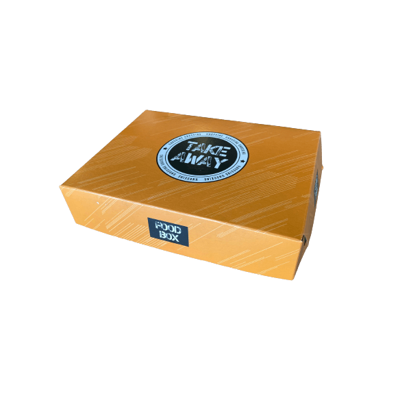 Packoflex Χάρτινο Κουτί Ψητοπωλείου Νο5 Μερίδας Food Box Πορτοκαλί 1Kg/14Τμχ 0000162-1 0150780008