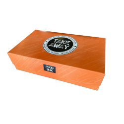 Packoflex Χάρτινο Κουτί Ψητοπωλείου Νο7 Μερίδας Κιλού Food Box Πορτοκαλί 1Kg/8Τμχ 0000159-2 0150780009