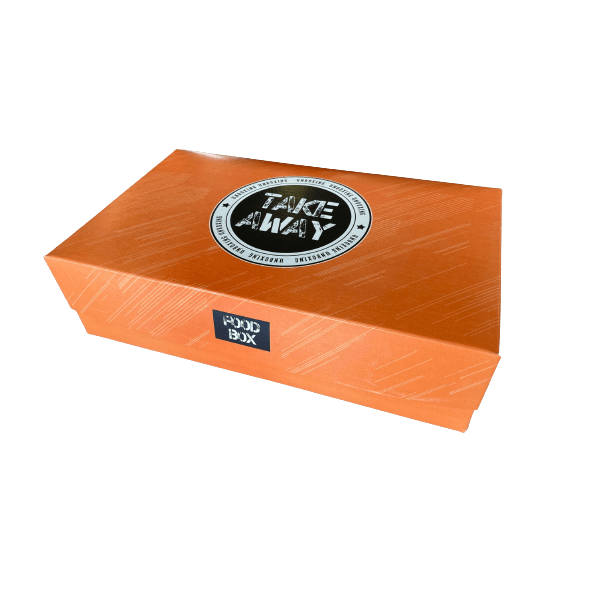 Packoflex Χάρτινο Κουτί Ψητοπωλείου Νο7 Μερίδας Κιλού Food Box Πορτοκαλί 1Kg/8Τμχ 0000159-2 0150780009