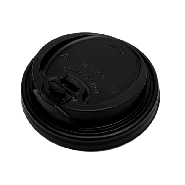 Dimexsa Plastic Cip Lids Reclosable For 8OZ-12OZ Cups Black 100PCS 0091015-21 0150210069
