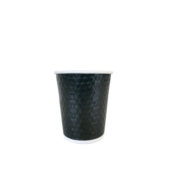 OEM Paper Double Wall Cups 8Oz Bubbled Black 25Pcs 0001331-1 0150210092