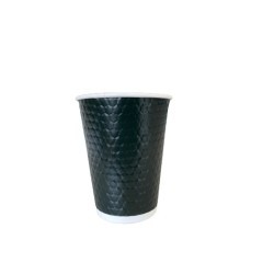 OEM Paper Double Wall Cups 12Oz Bubbled Black 25Pcs 0001331-2 0150210093