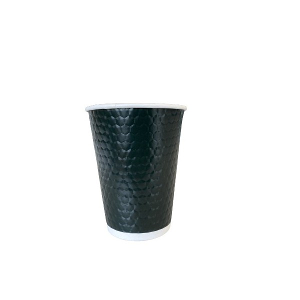 OEM Paper Double Wall Cups 12Oz Bubbled Black 25Pcs 0001331-2 0150210093