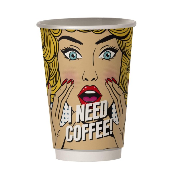 SMART CUP Paper Double Wall Cups 16OZ Pin Up 16PCS 000983-2 0150210095
