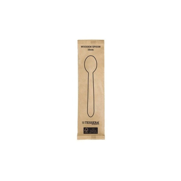 TESSERA Wooden Spoon 1/1 In Paper 100Pcs QA124BWFSC 5206970900301
