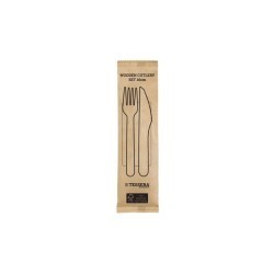 TESSERA Wooden Cutlery Set 100Pcs QA1035FSC 5206970900479