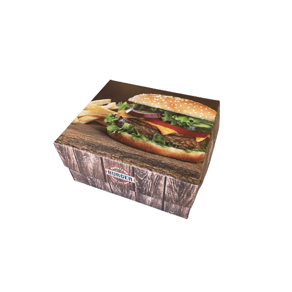 OEM Χάρτινο Κουτί Ψητοπωλείου Νο4 Burger Μικρό 16,5X14x8 1Kg/14Τμχ 07-2437 0150780033