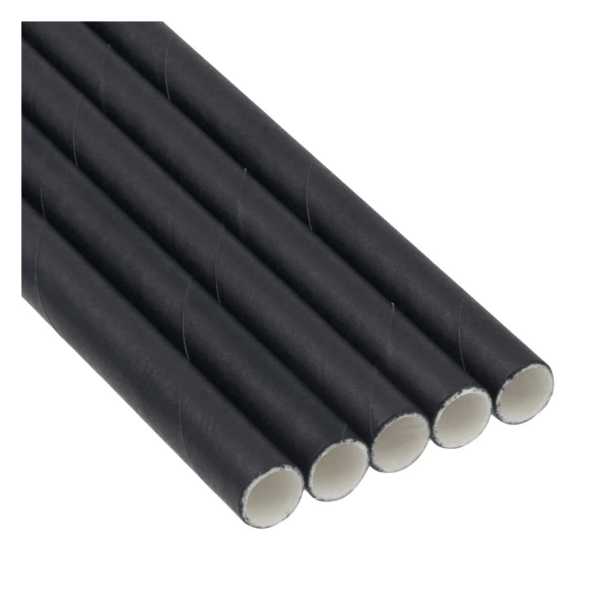 Θαλασσινός Paper Straight Straws Wrapped Black 500Pcs ΕΜ.7199 5202054471996