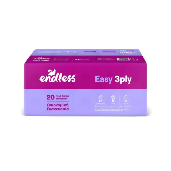 Endless 20 Hygiene Paper Rolls Easy 3Ply 1100132001 5202995010551