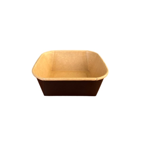 Θαλασσινός Square Paper Black-Kraft Bowl 500Ml Set With Lid 50PCS ΕΜ.7359 0150540019
