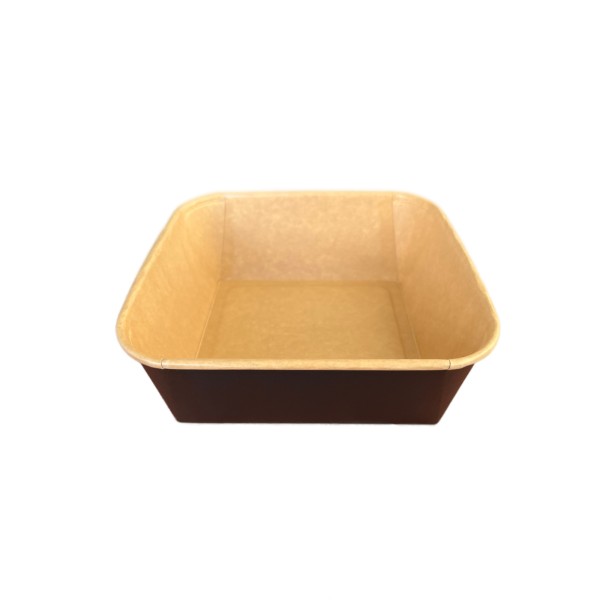 Θαλασσινός Square Paper Black-Kraft Bowl 1320Ml Set With Lid 50PCS ΕΜ.7361 0150540021