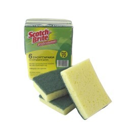 3M Scotch Brite Green Sponge 6PCS - Νο 72 2999200133 5201124002122