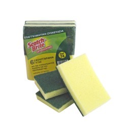 3M Scotch Brite Green Sponge 6PCS - Νο 74 2999200130 5201124002139