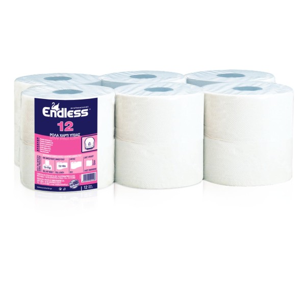 Endless Hygiene Paper Roll For Dispenser 12Χ450GR 1100631205 5202995009890