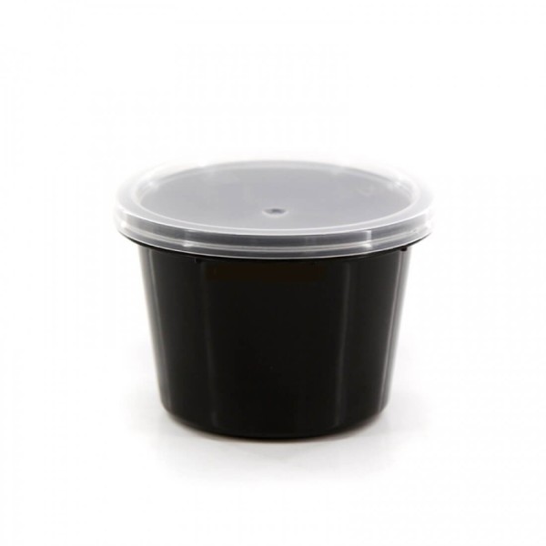 Θαλασσινός Bowl Sauce Black With Lids 100ML 50PCS ΕΜ.6762 0150540009